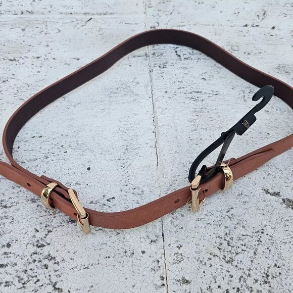 Another Line Women Belt Brown Genuine Leather Waistband Pin Buckle Belt Size S main image 2